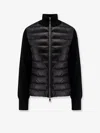 Moncler Women Nylon Down Jacket With Virgin Wool Inserts In Multi