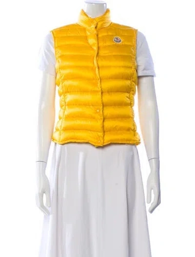 Pre-owned Moncler Nylon Down Jacket In Yellow
