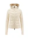 Moncler Nylon Down Jackt With Fleece Inserts In Multi