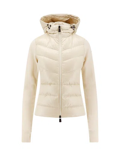 Moncler Nylon Down Jackt With Fleece Inserts In Multi