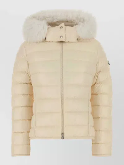 Moncler Nylon Down Puffer Jacket In Gold