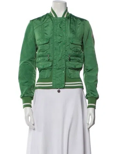 Pre-owned Moncler Nylon Evening Jacket In Green