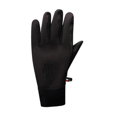 Moncler Nylon Gloves In Black