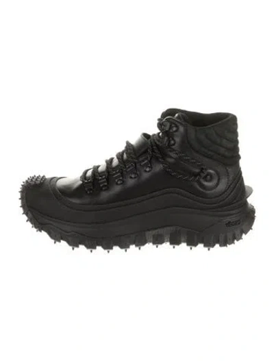 Pre-owned Moncler Nylon Hiking Boots W/ Tags In Black