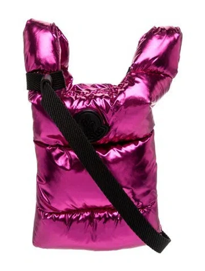Pre-owned Moncler Nylon Hobo In Pink