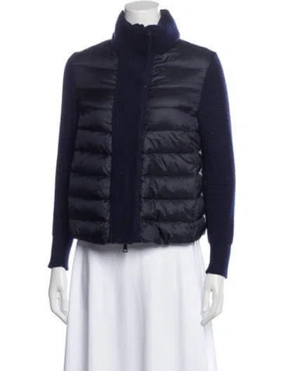 Pre-owned Moncler Nylon Jacket In Blue