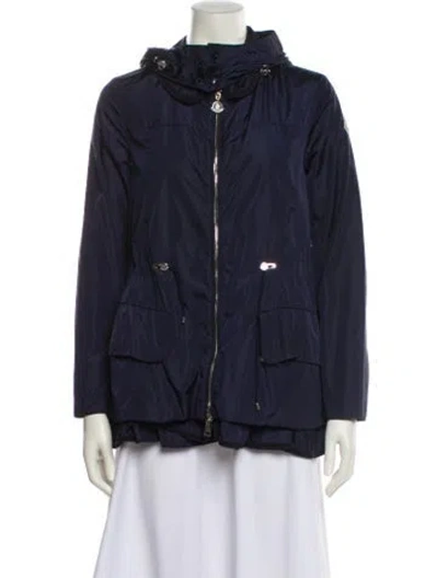 Pre-owned Moncler Nylon Jacket In Blue