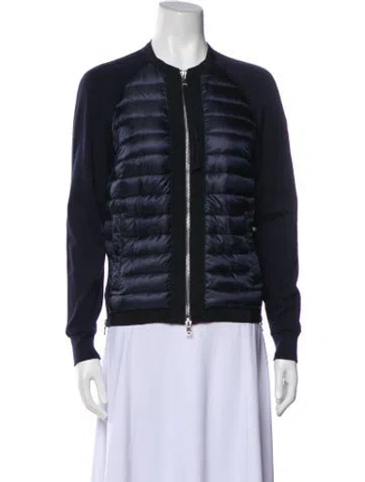 Pre-owned Moncler Nylon Jacket In Blue