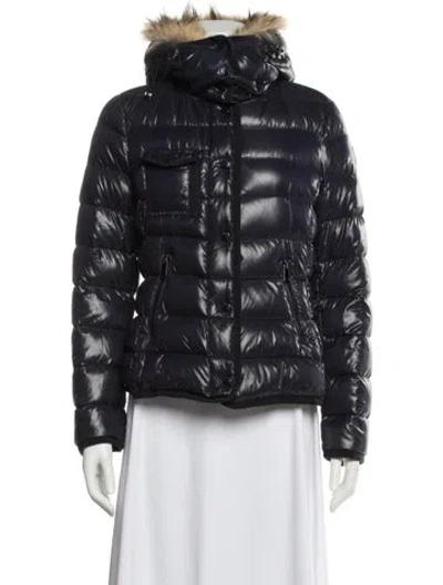 Pre-owned Moncler Nylon Jacket In Blue