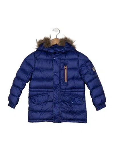Pre-owned Moncler Babies' Nylon Jacket In Blue