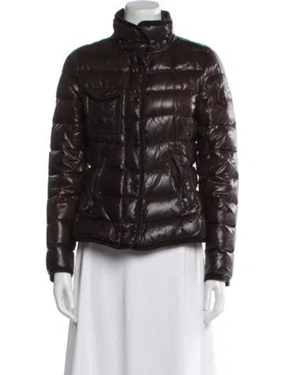Pre-owned Moncler Nylon Jacket In Brown