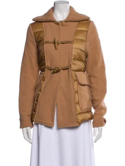 Pre-owned Moncler Nylon Jacket In Brown