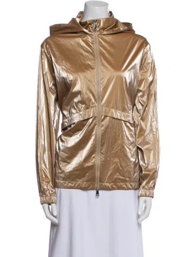Pre-owned Moncler Nylon Jacket In Gold