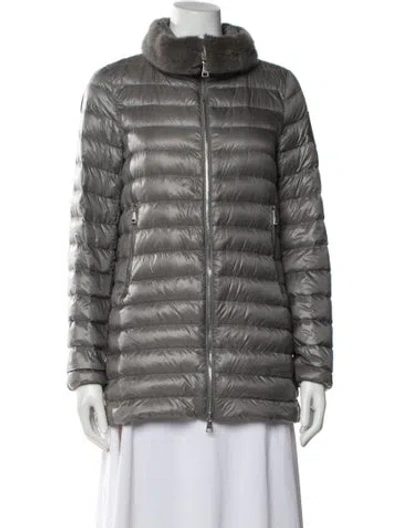Pre-owned Moncler Nylon Jacket In Gray