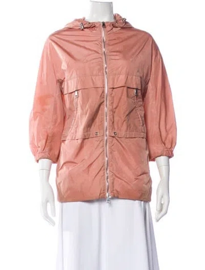 Pre-owned Moncler Nylon Jacket In Pink
