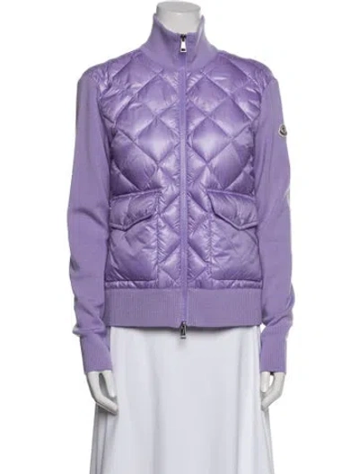 Pre-owned Moncler Nylon Jacket In Purple