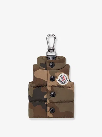 Moncler Nylon Keyring In Green