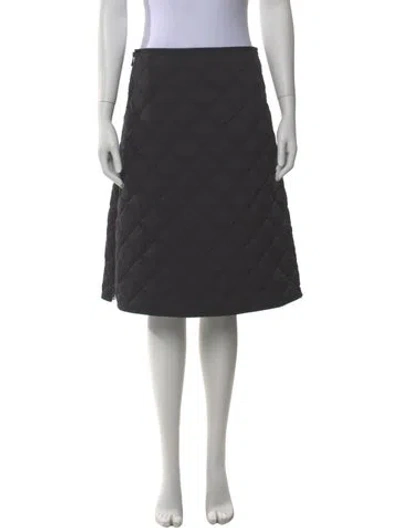 Pre-owned Moncler Nylon Knee-length Skirt In Black