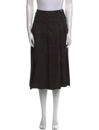 Pre-owned Moncler Nylon Knee-length Skirt W/ Tags In Black