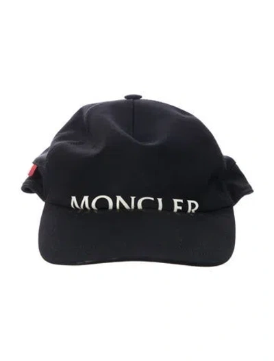 Pre-owned Moncler Nylon Logo Baseball Cap In Black