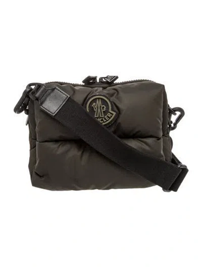 Pre-owned Moncler Nylon Messenger Bag In Black