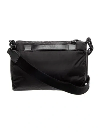 Pre-owned Moncler Nylon Messenger Bag In Black