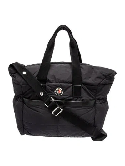 Pre-owned Moncler Nylon Messenger Bag In Black