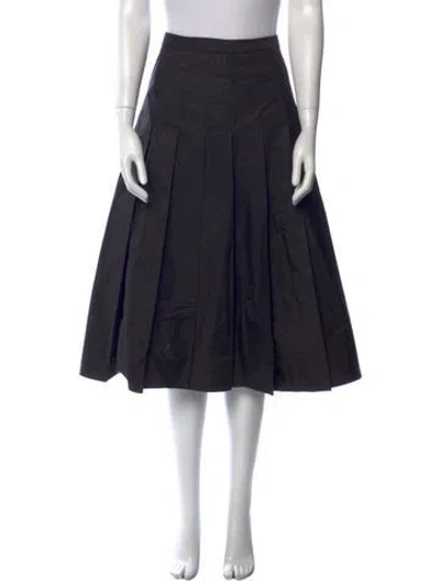 Pre-owned Moncler Nylon Midi Length Skirt In Black