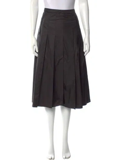 Pre-owned Moncler Nylon Midi Length Skirt In Black