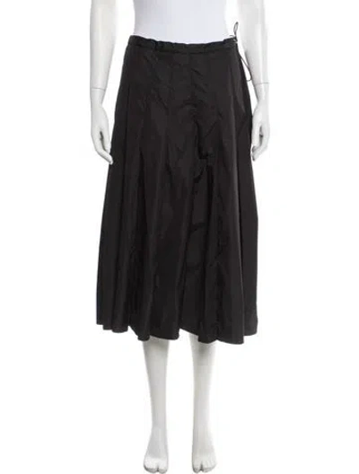 Pre-owned Moncler Nylon Midi Length Skirt In Black