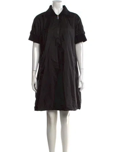 Pre-owned Moncler Nylon Mini Dress In Black