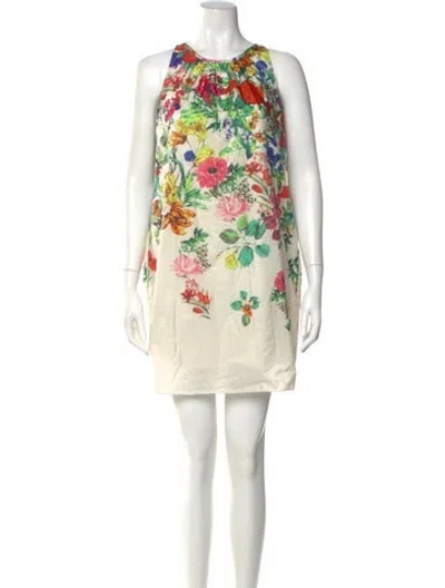 Pre-owned Moncler Nylon Mini Dress In Neutral