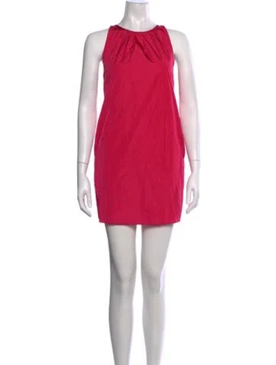 Pre-owned Moncler Nylon Mini Dress In Pink