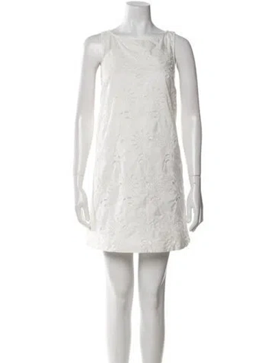 Pre-owned Moncler Nylon Mini Dress In White