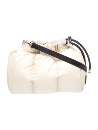 Pre-owned Moncler Nylon Mini Seashell Crossbody Bag Mini In Neutral