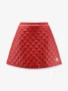 Moncler Diamond-quilted Mini A-line Skirt In Red