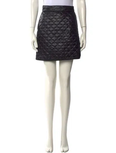Pre-owned Moncler Nylon Mini Skirt W/ Tags In Black