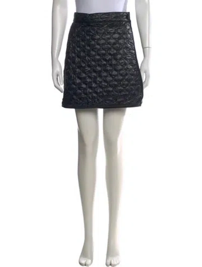 Pre-owned Moncler Nylon Mini Skirt W/ Tags In Black