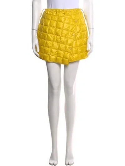 Pre-owned Moncler Nylon Mini Skirt W/ Tags In Orange