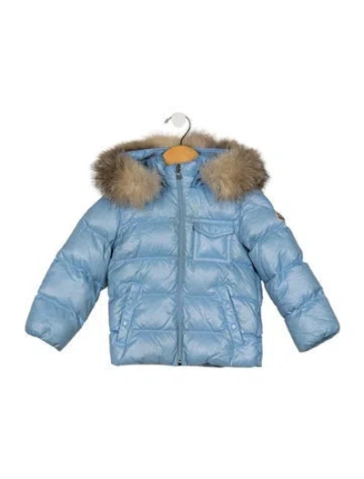 Pre-owned Moncler Babies' Nylon Outerwear In Blue