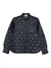 Moncler Quilted Pocket Overshirt In Blue