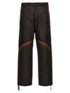 Moncler Graphite Nylon Pant In Brown