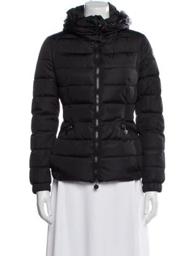 Pre-owned Moncler Nylon Parka In Black