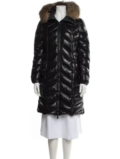 Pre-owned Moncler Nylon Parka In Black