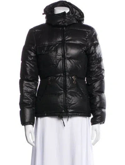 Pre-owned Moncler Nylon Parka In Black