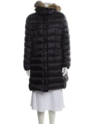 Pre-owned Moncler Nylon Parka In Black