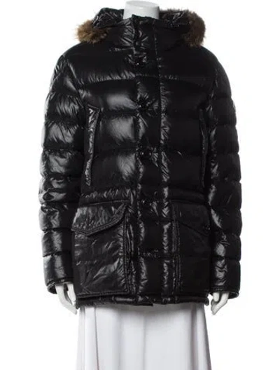 Pre-owned Moncler Nylon Parka In Black