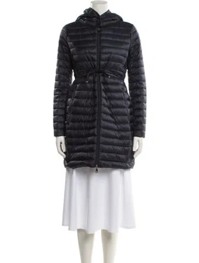 Pre-owned Moncler Nylon Parka In Blue