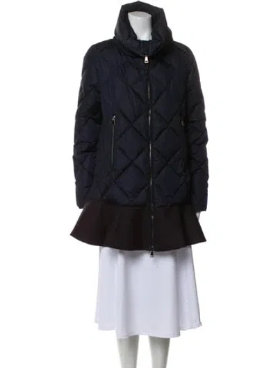 Pre-owned Moncler Nylon Parka In Blue