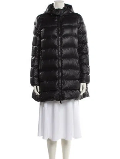 Pre-owned Moncler Nylon Parka In Blue